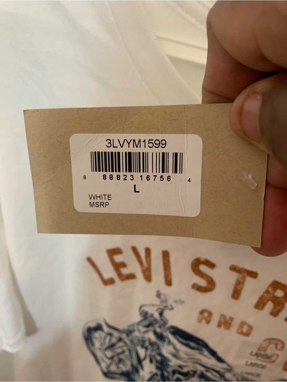 Levi's White Tee with Brown Graphic